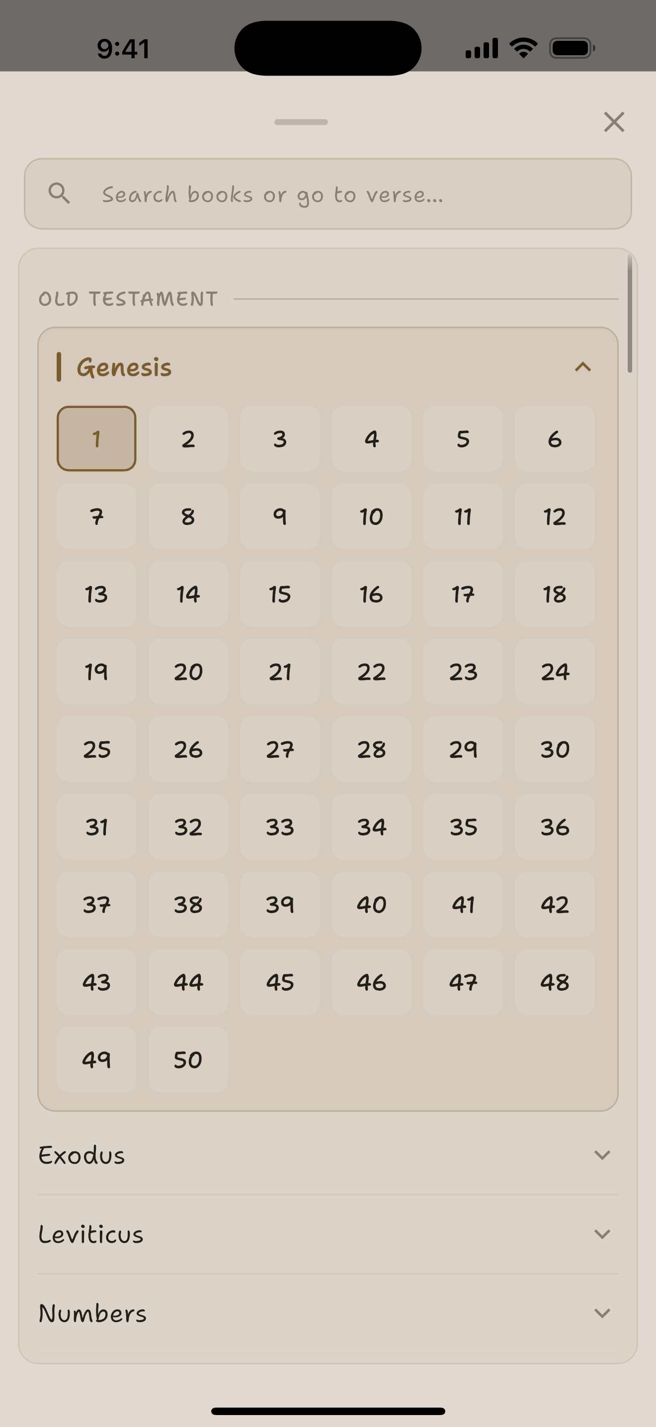 Book and chapter navigation